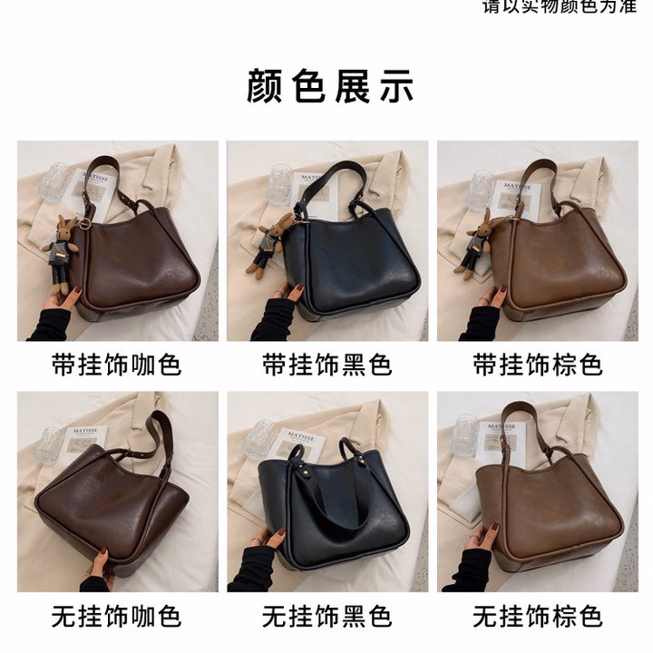 Túi Tote Da Mềm Kèm Móc Gấu, Đi Làm Đi Chơi Đều Chất Wh785 - Winnie House - Ảnh 9