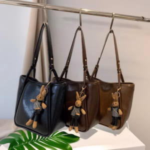 Túi Tote Da Mềm Kèm Móc Gấu, Đi Làm Đi Chơi Đều Chất Pp785 - Pipi Store