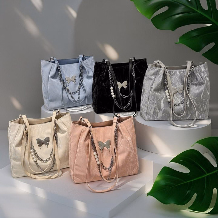 Túi Xách Nữ Hình Bướm – Da Nhung Phối Xích Sang Trọng, Đẳng Cấp Wh801 - Winnie House