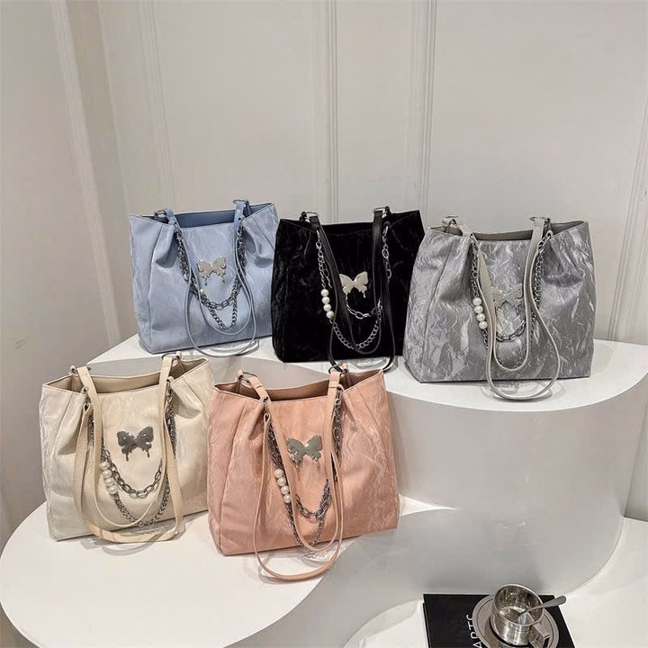 Túi Xách Nữ Hình Bướm – Da Nhung Phối Xích Sang Trọng, Đẳng Cấp Wh801 - Winnie House - Ảnh 10