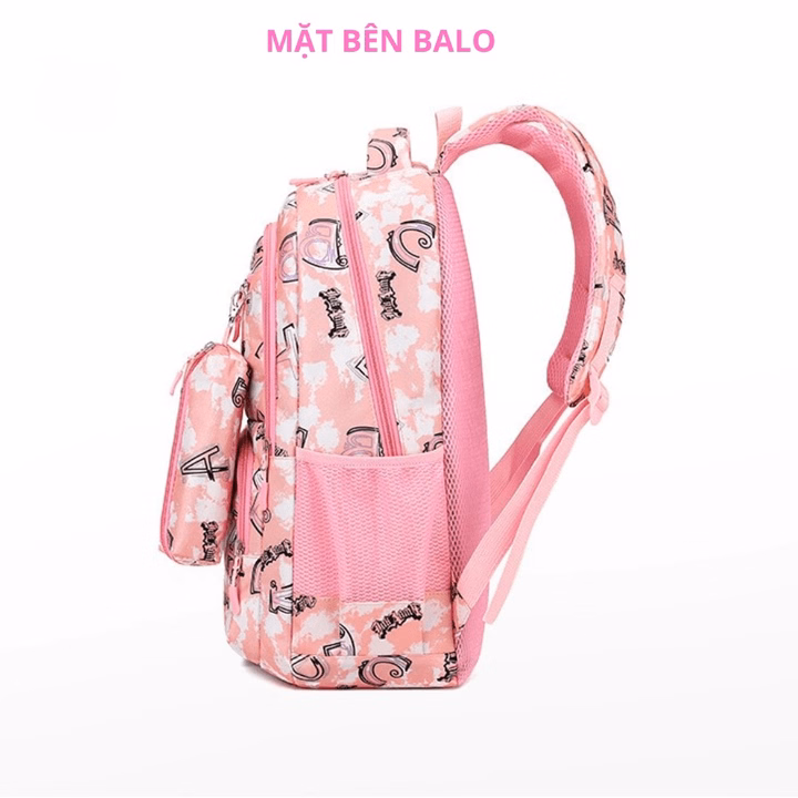 Tặng Kèm Hộp Bút - Balo Ulzzang Họa Tiết Cloud Xinh Xắn Cho Bé Gái, Vải Polyester Chống Nước, Chống Sốc, Siêu Nhẹ Ch179-Bh Kids - Ảnh 6