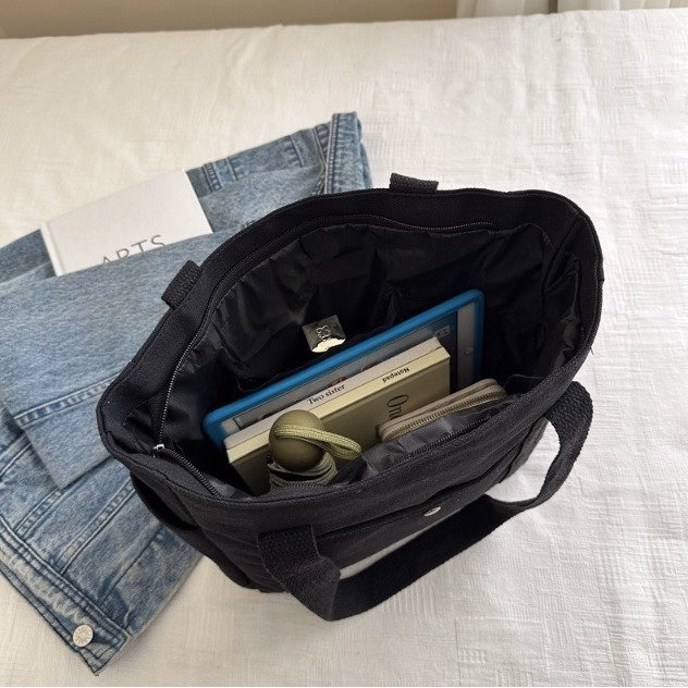 Túi Xách Túi Đeo Vai Vải Canvas Hình Hello Mumu - Haras - Ảnh 5