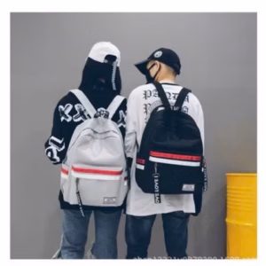 Balo Vải Bố Vừa A4 Be Your Sọc Ngang Đỏ Trắng St87Yt-Sam Store