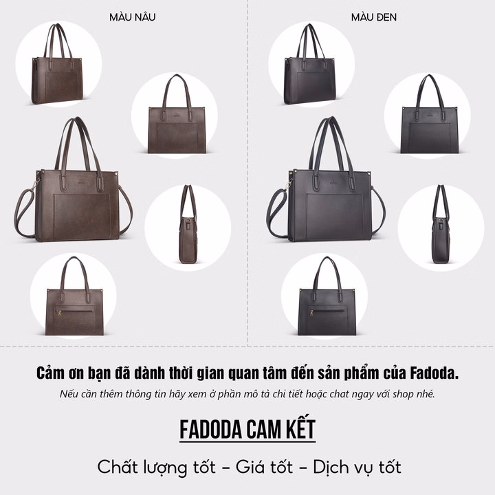 Túi Xách Nữ Công Sở Đựng Laptop Ftx2 - Fadoda - Ảnh 12