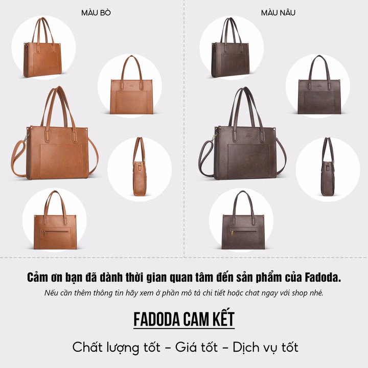 Túi Xách Nữ Công Sở Đựng Laptop Ftx2 - Fadoda - Ảnh 6