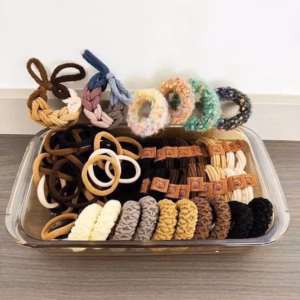 Set 86 Chi Tiết Dây Chun Buộc Tóc Các Loại - Thun Cột Tóc Đuôi Ngựa Nhiều Kiểu Hàn Quốc -Gdn