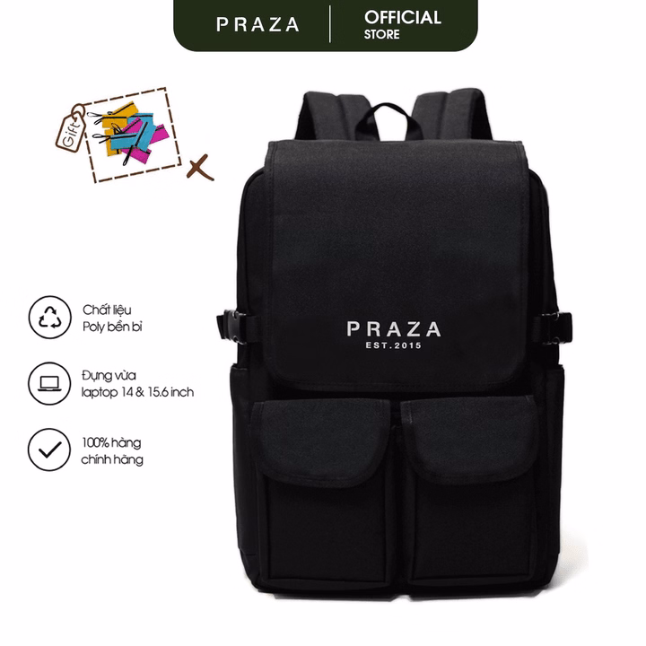 Balo Đựng Laptop Travel Backpack Chất Liệu Vải Canvas Cao Cấp + (Tặng Ví V09) Bls203 - Praza