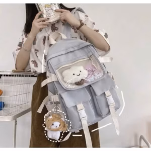 Balo Hộp Túi Viền Mica Trắng Vừa A4 Ts09Kj-Nana House