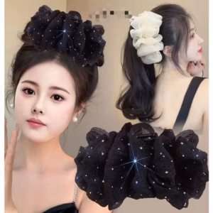 Kẹp Tóc Voan Chấm Bi Siêu Xinh Cho Mọi Lứa Tuổi