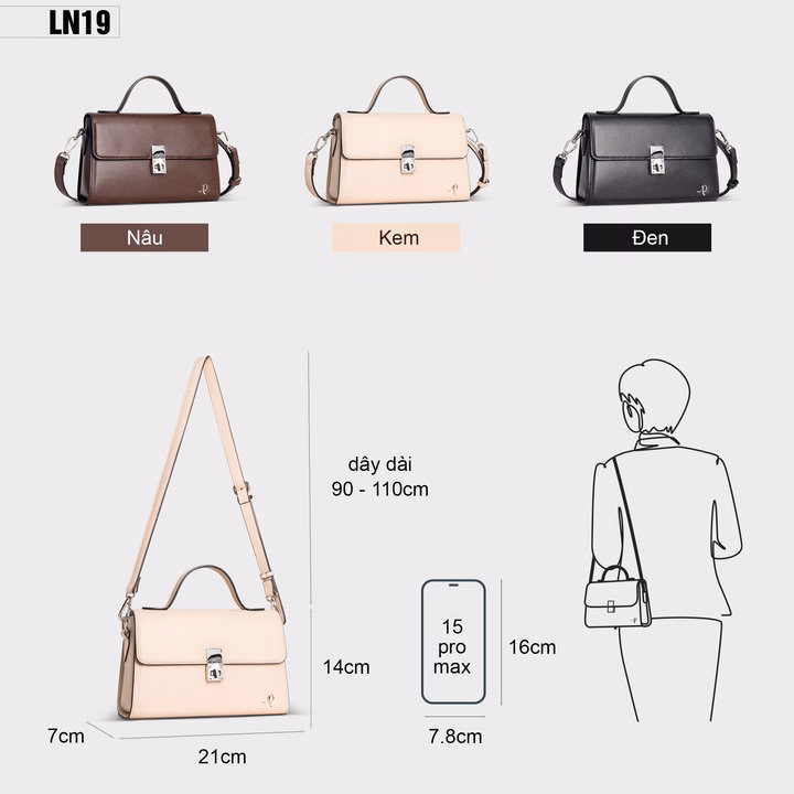 Túi Xách Thời Trang Form Hộp Hình Chữ Nhật Petla Ln19 - Ảnh 2