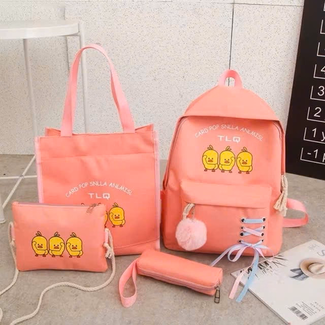 Set Balo 4 Món Thắt Nơ Vịt St98Nh-Nana House