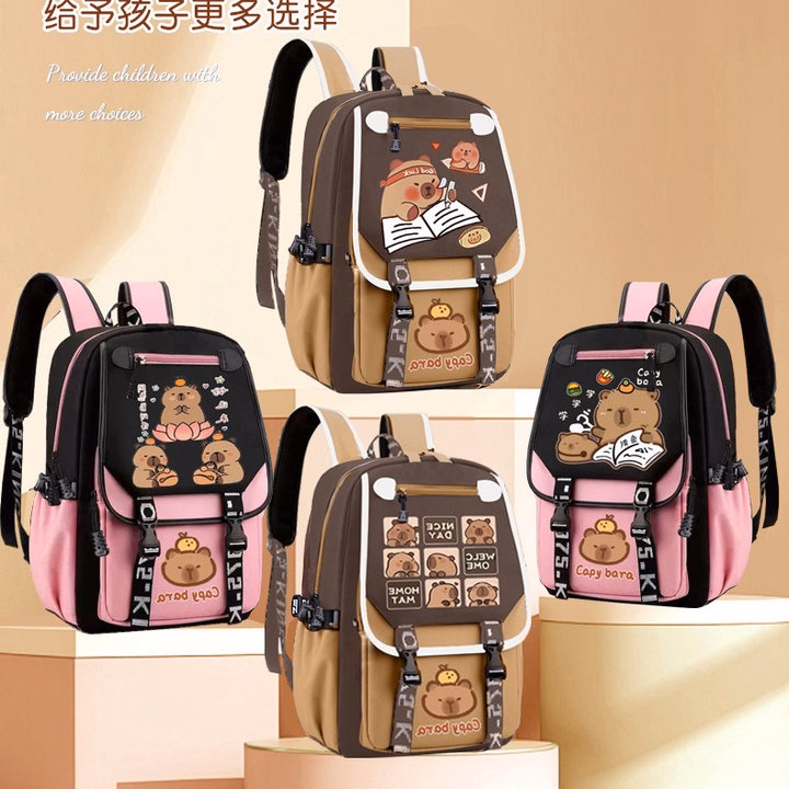 Balo Học Sinh Capybara Chống Thấm Siêu Hot Cho Bé Trai Gái Wh814 - Winnie House