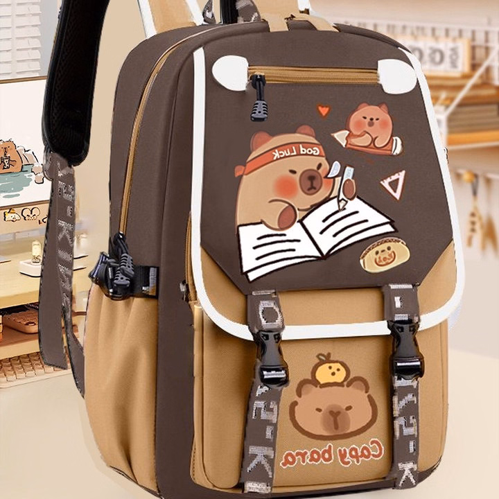 Balo Học Sinh Capybara Chống Thấm Siêu Hot Cho Bé Trai Gái Wh814 - Winnie House - Ảnh 8