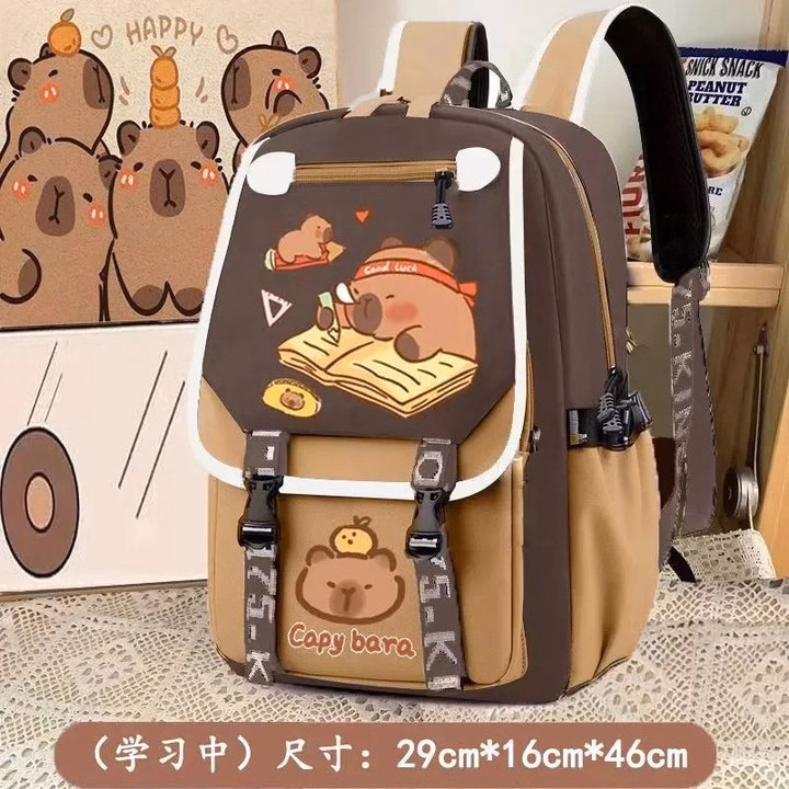 Balo Học Sinh Capybara Chống Thấm Siêu Hot Cho Bé Trai Gái Wh814 - Winnie House - Ảnh 4