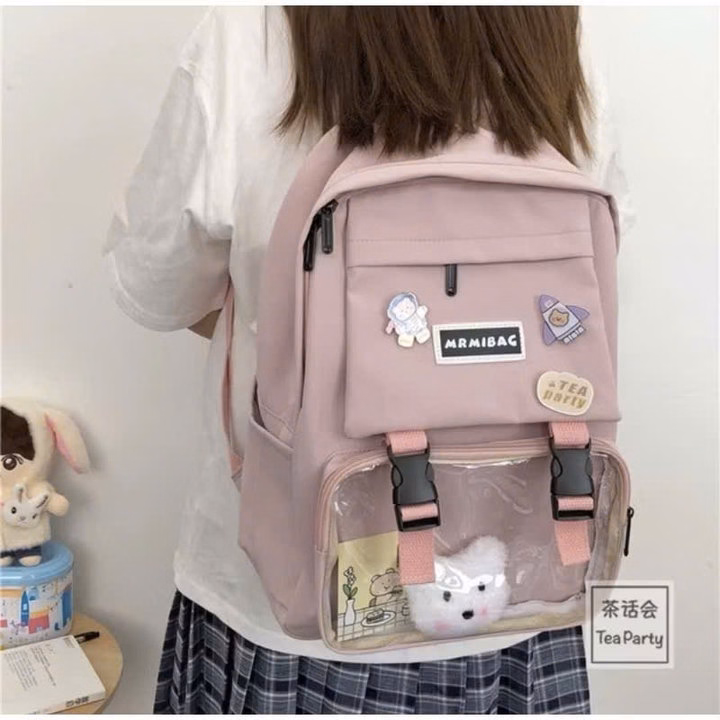 Balo Hộp Đi Học Phối Túi Mica Mr Mi Vừa A4 Ts82Yt-Nana House - Ảnh 2