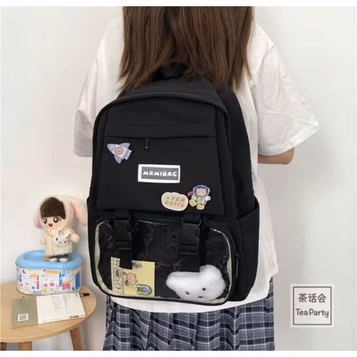 Balo Hộp Đi Học Phối Túi Mica Mr Mi Vừa A4 Ts82Yt-Nana House