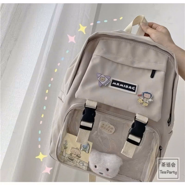 Balo Hộp Đi Học Phối Túi Mica Mr Mi Vừa A4 Ts82Yt-Nana House - Ảnh 3