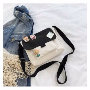 Túi Đeo Chéo Vải Trơn Nắp Màu Cv11 Ts31Ut-Nana House