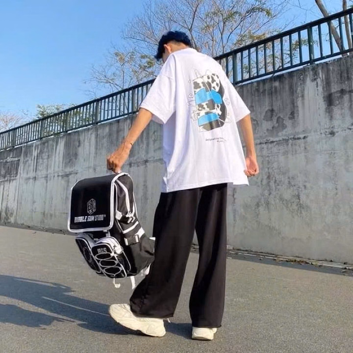 Balo Hộp Phối Mica Vải Bố Đan Dây Vừa A4 Ts65Kl - Nana House - Ảnh 4