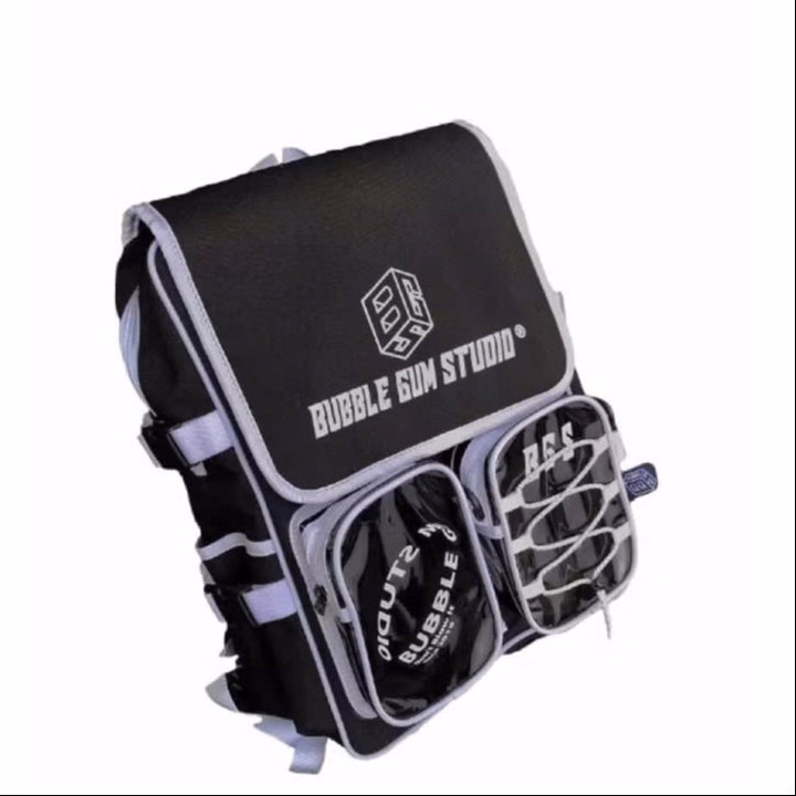 Balo Hộp Phối Mica Vải Bố Đan Dây Vừa A4 Ts65Kl - Nana House