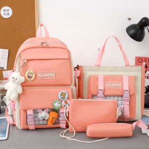 Set 4 Món Balo Đi Học Nam Nữ Thời Trang Đa Năng – Đẹp, Bền, Chống Thấm Wh836 - Winnie House