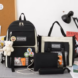 Set 4 Món Balo Đi Học Nam Nữ Thời Trang Đa Năng – Đẹp, Bền, Chống Thấm Pp836 - Pipi Store