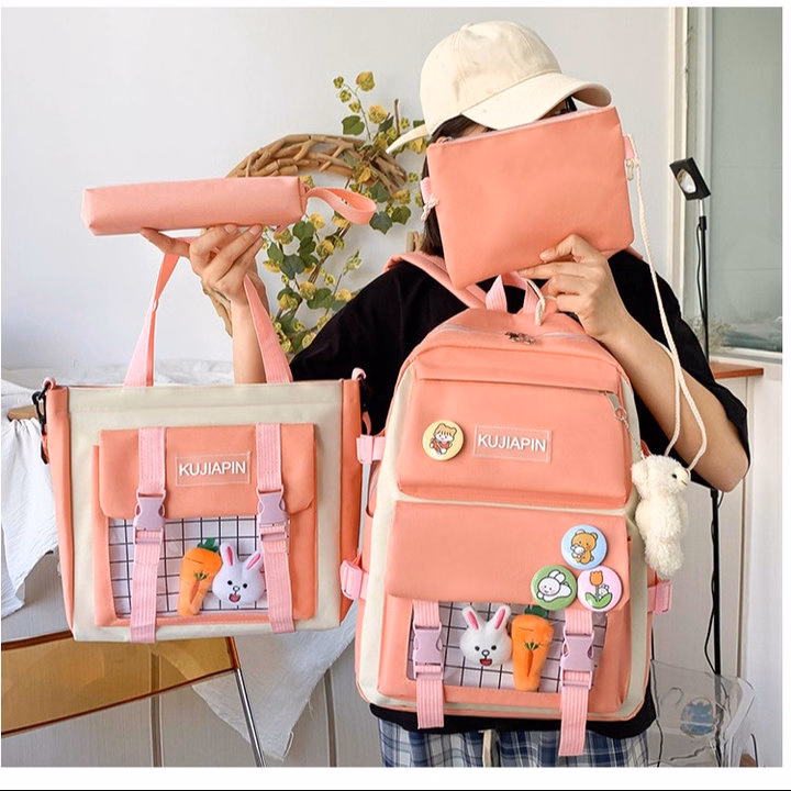 Set 4 Món Balo Đi Học Nam Nữ Thời Trang Đa Năng – Đẹp, Bền, Chống Thấm Pp836 - Pipi Store - Ảnh 14