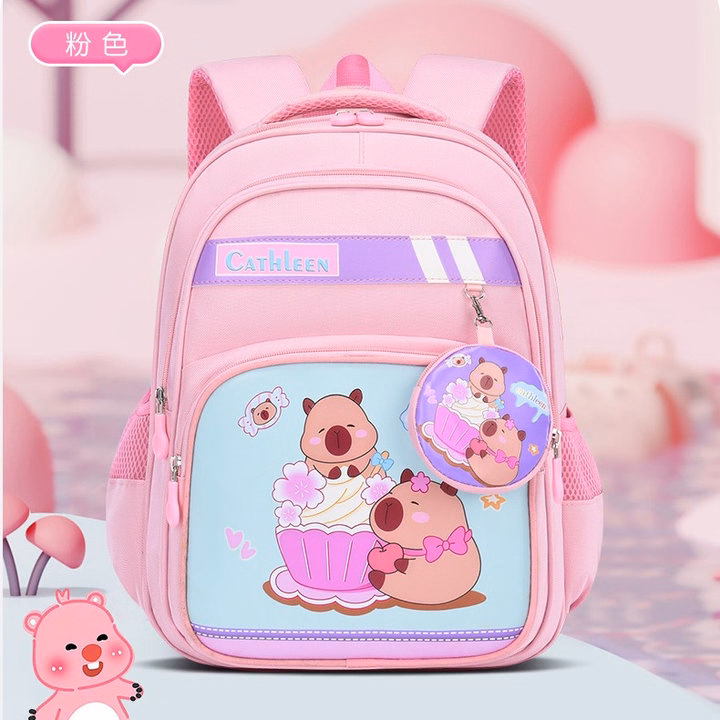 Cặp Balo Học Sinh Bền Bỉ, Siêu Nhẹ – Hình Capybara Cực Kỳ Dễ Thương Wh840 - Winnie House - Ảnh 2
