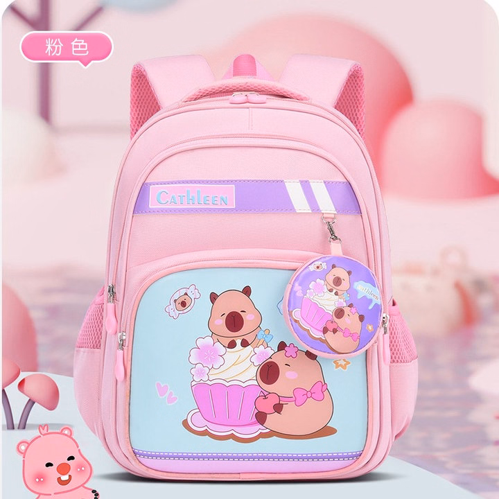 Cặp Balo Học Sinh Bền Bỉ, Siêu Nhẹ – Hình Capybara Cực Kỳ Dễ Thương Pp840 - Pipi Store - Ảnh 3