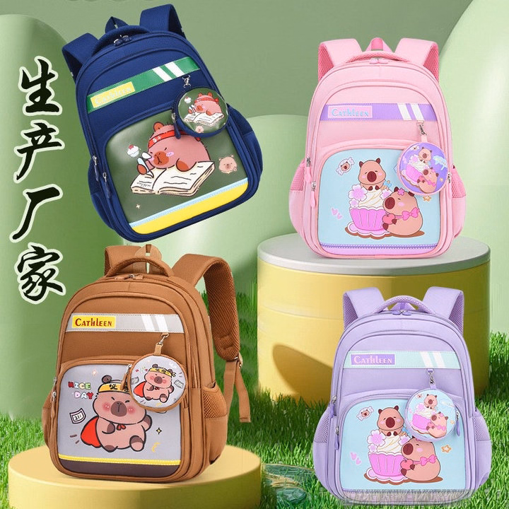 Cặp Balo Học Sinh Bền Bỉ, Siêu Nhẹ – Hình Capybara Cực Kỳ Dễ Thương Pp840 - Pipi Store - Ảnh 12