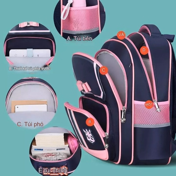 Balo Skyguard – Chống Gù, Siêu Nhẹ, Chống Nước Cho Bé Lớp 1-5 Wh842 - Winnie House - Ảnh 10