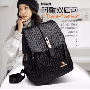 Balo Black Wave – Da Vân Cá Sang Trọng, Phong Cách Đa Năng Pp847 - Pipi Store