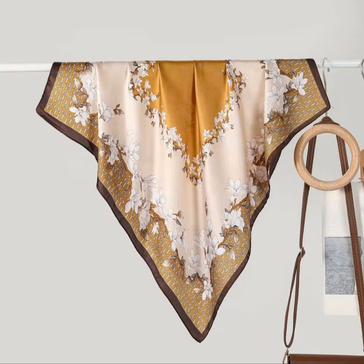 Khăn Quàng Cổ Lụa Hình Vuông Thời Trang - Ảnh 11