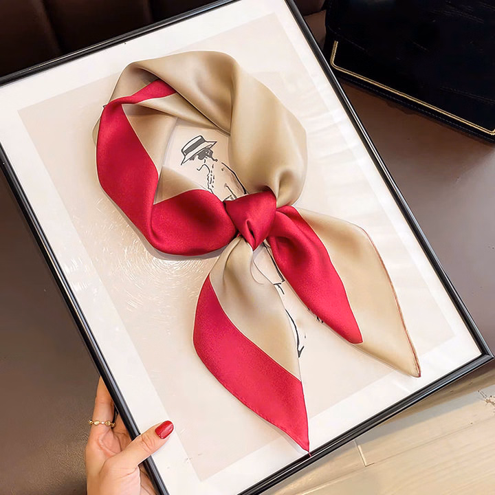 Khăn Quàng Cổ Lụa Hình Vuông Thời Trang - Ảnh 12