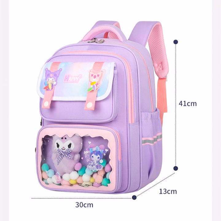 Balo Kẹo Ngọt Candybear, Ngăn Trong Suốt Có Gấu Bông, Siêu Cute Pp850 - Pipi Store - Ảnh 9
