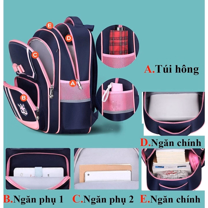 Balo Skyguard – Chống Gù, Siêu Nhẹ, Chống Nước Cho Bé Lớp 1-5 Wh842 - Winnie House - Ảnh 19