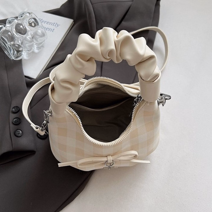 Túi Xách Xếp Ly Quai Rúm, Tặng Móc Khóa Ngôi Sao W765 - Winnie House - Ảnh 8
