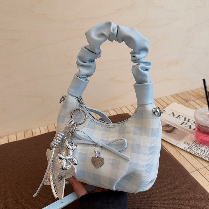 Túi Xách Xếp Ly Quai Rúm, Tặng Móc Khóa Ngôi Sao W765 - Winnie House - Ảnh 5