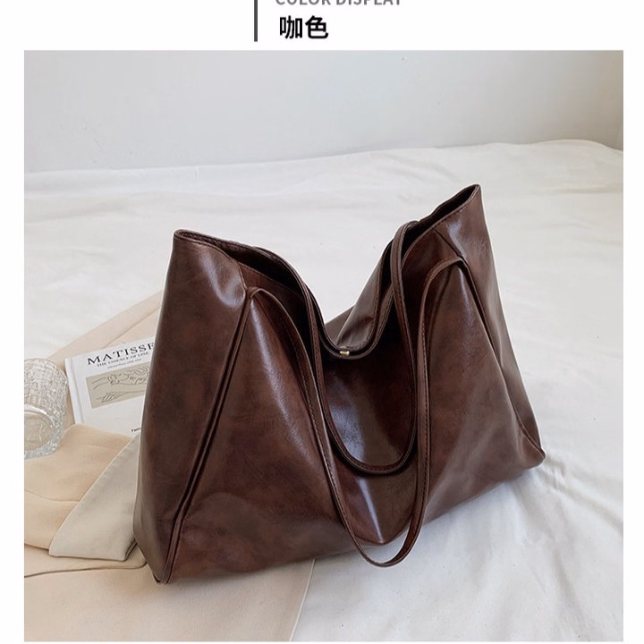 Túi Xách Nữ Kẹp Nách Da Bóng 2 Quai – Size Lớn Cực Sang W764 - Winnie House - Ảnh 3