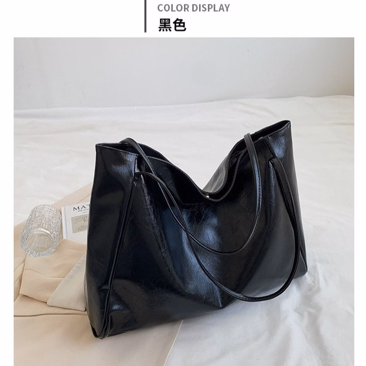 Túi Xách Nữ Kẹp Nách Da Bóng 2 Quai – Size Lớn Cực Sang W764 - Winnie House - Ảnh 5