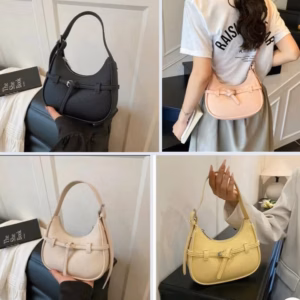 Túi Xách Nữ Dáng Thuyền Da Gạo, Có Dải Thắt Cách Điệu W756 - Winnie House