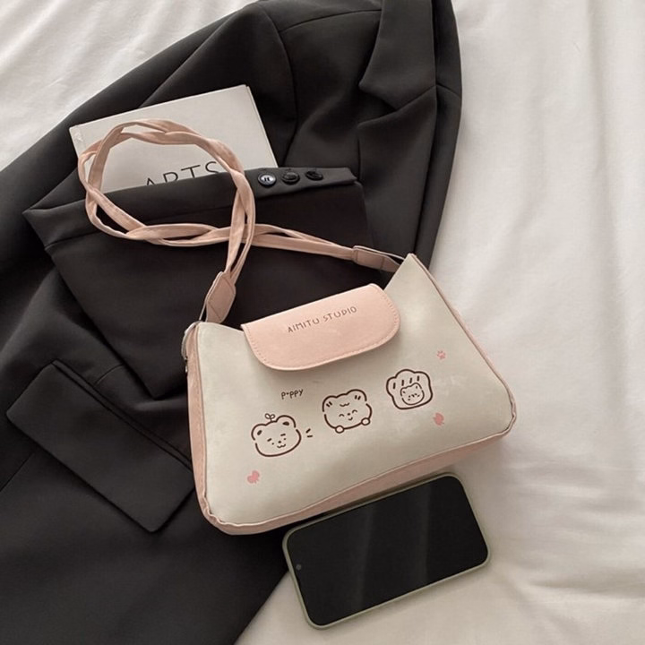 Túi Kẹp Nách – Đeo Vai Quai Xoắn Xinh Xắn, 2 Màu Hot W751 - Winnie House - Ảnh 8