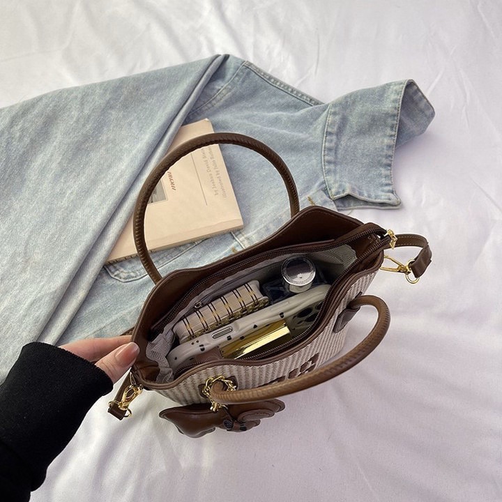 Túi Nữ Mini – Phối Vải Đan Phá Cách, Xinh Hết Nấc W734 - Winnie House - Ảnh 7