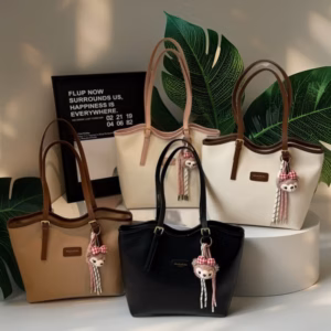 Túi Xách Da Trơn Tote Nữ – Đựng Vừa Laptop 13Inch Kèm Gấu Treo W730 - Winnie House