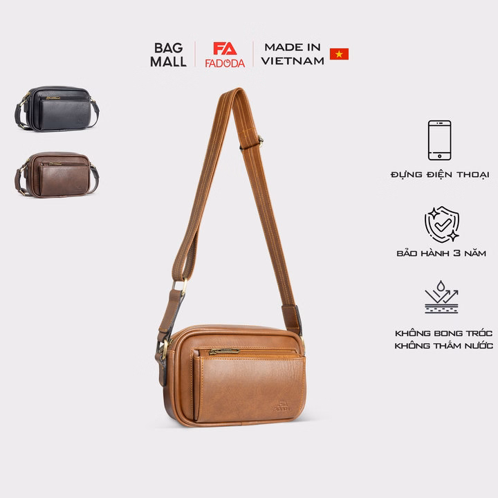 Túi Đeo Chéo Da Nam Nữ Thời Trang Fadoda Fdc17 - Ảnh 15