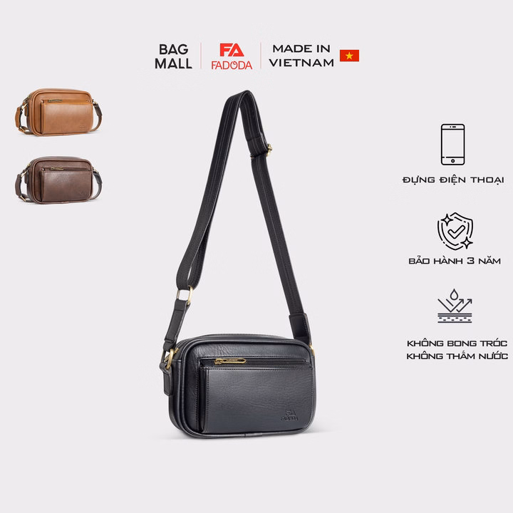 Túi Đeo Chéo Da Nam Nữ Thời Trang Fadoda Fdc17 - Ảnh 9