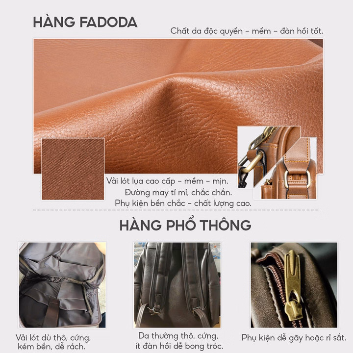 Túi Đeo Chéo Da Nam Nữ Thời Trang Fadoda Fdc17 - Ảnh 20