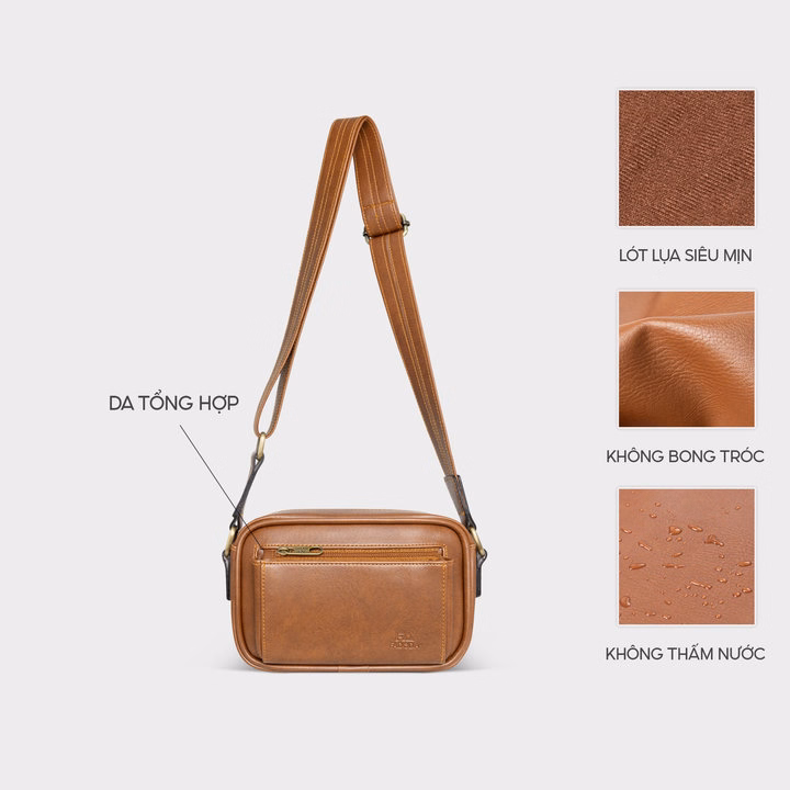 Túi Đeo Chéo Da Nam Nữ Thời Trang Fadoda Fdc17 - Ảnh 18