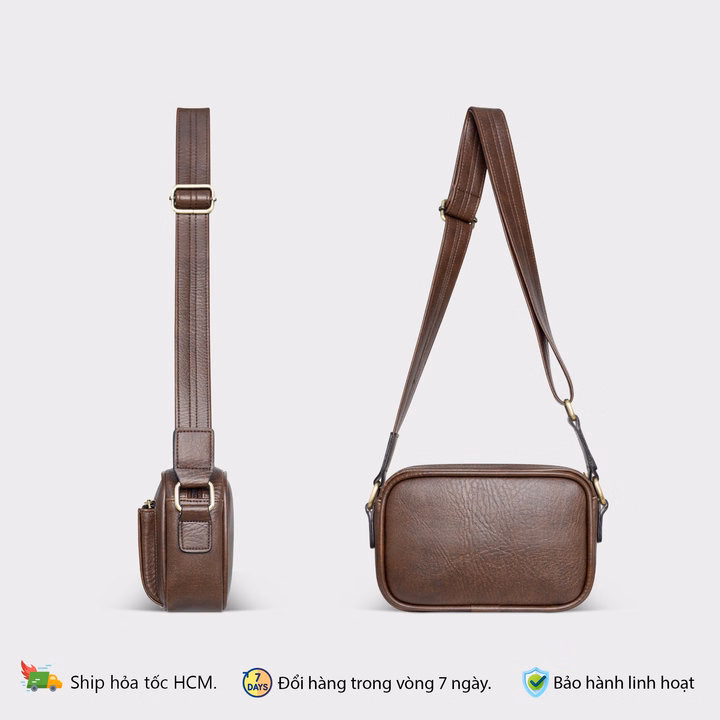 Túi Đeo Chéo Da Nam Nữ Thời Trang Fadoda Fdc17 - Ảnh 4