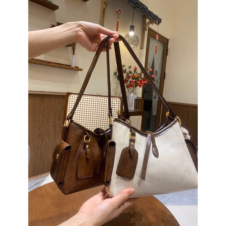 Túi Xách Nữ Da Nhăn Bóng, Tặng Kèm Móc Treo Siêu Đáng Yêu W718 - Winnie House - Ảnh 3